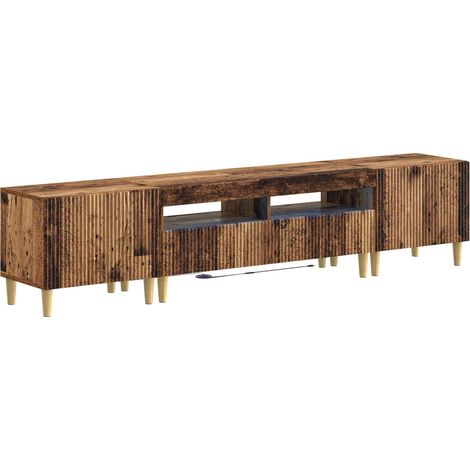 Maison Exclusive - Mobile TV LED a 5 pezzi Legno antico Legno ingegnerizzato (1/5)