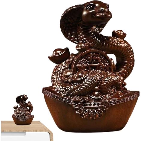 chinoise de serpent annuel statue de serpent en bois (1/5)