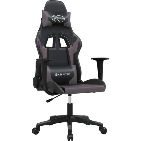 Maison Exclusive - Chaise de jeu Noir et gris Similicuir (1/5)