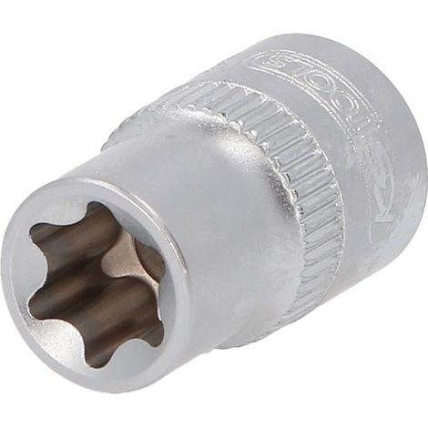 Kstools – Douille Torx E12 3/8' – Acier chrome vanadium – Finition satinée – Normes DIN 3120, ISO 1174 – Longueur 28mm – Profondeur 9mm (1/4)