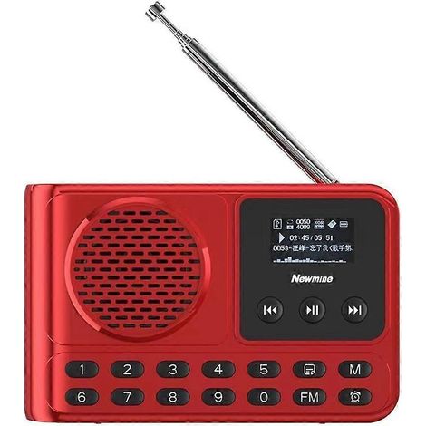 Mine MX28 All Band FM Radio Pocket Récepteur Radio sans Fil Enceinte Bluetooth avec LCD Affichage Lecteur MP3 pour Old,a (1/5)