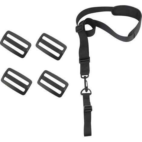 Brush Cutter Harness Adjustable Shoulder Straps Universal Professional Nylon Trimmer Shoulder Strap for Brush Cutter, Lawn Mower (Black) (1/5)