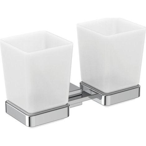 IS 2 Zahnputzbecher IOM Cube, Chrom (1/5)