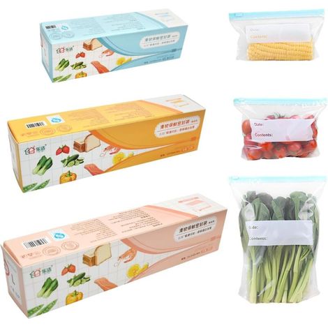 Wiederverwendbare Gefrierbeutel mit Reißverschluss – 3er-Pack in den Größen S/M/L, aus transparentem, lebensmittelechtem Kunststoff, auslaufsicher und luftdicht