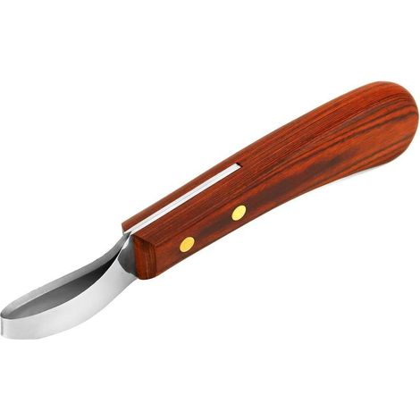 Couteau à Sabot en Acier Inoxydable Premium avec poignée, Couteau à Boucle, Outil de Coupe de Couteau à Sabot pour Chevaux (1/4)