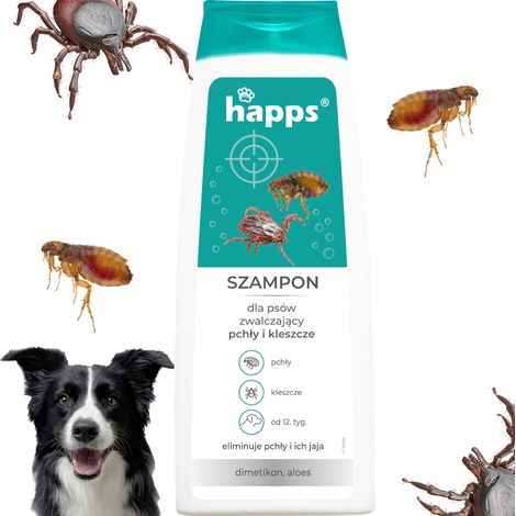 HAPPS - shampoo antipulci e zecche per cani 250 ml