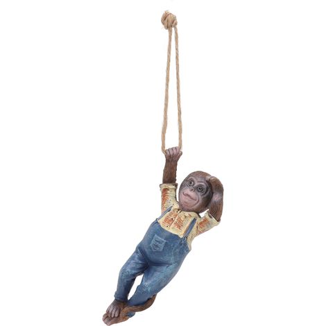 Statues de singes de jardin, adorables singes en résine à suspendre, décoration pour jardin, pelouse ou terrasse. (1/5)