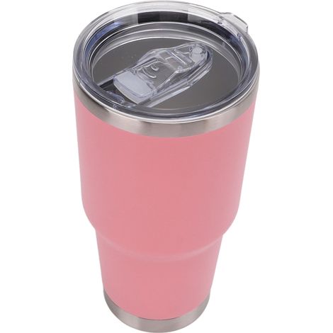 Gourde Isotherme en Acier Inoxydable - Tasse à Café Voyage avec Couvercle - Rose (1/5)