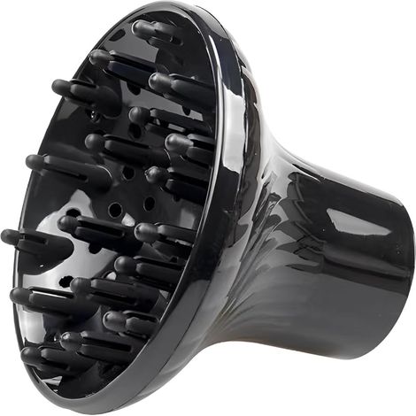 Diffusore di aria calda per capelli ricci, asciugatura delicata, diffusore per capelli ricci, diffusore per asciugacapelli, nero