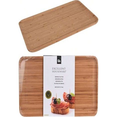 Plateau de service en bambou 44 cm x 25 cm (1/4)