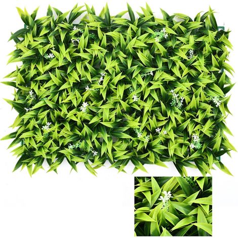 Mur Végétal Artificiel - Haie de Buis Synthétique - Décoration Murale Intérieure Extérieure - 40 x 60 cm - Pour Salon, Magasin, Événement, Photo Wall (1/4)