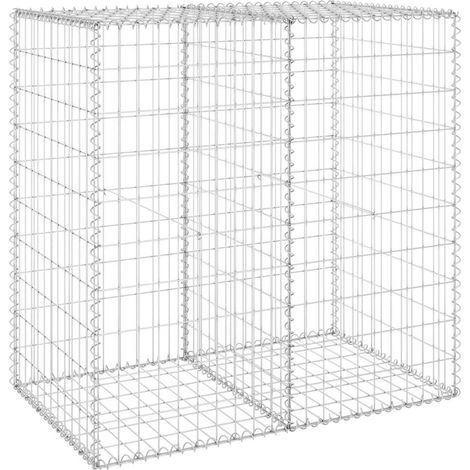 Maison Exclusive - Gabionenwand mit Abdeckung Verzinkter Stahl 10 (1/5)