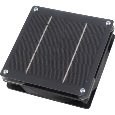 Ventilateur solaire monocristallin 3W 6V à angle réglable, silencieux, pour poulailler ou serre (1/5)