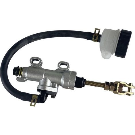Maître-cylindre de frein arrière avec réservoir pour GY6 Yerf Dog GX150 150cc Go Kart ATC-250R 50cc 70cc 90cc 110cc 125cc Dirt Bike Argent (1/5)