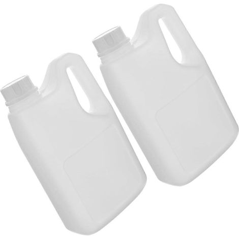 Lot de 2 récipients à jus 2L plastique avec poignée, réutilisables, versage/nettoyage facile, pour sauces, miel, réfrigérateur et usage commercial (1/5)