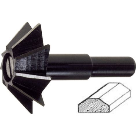 Poggi 365.00 cutter en forme pour le bois 35 mm conique 45 tige 8 mm