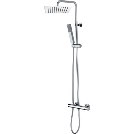 Colonna doccia tetis l10155 cromo murale con soffione e doccetta (1/2)
