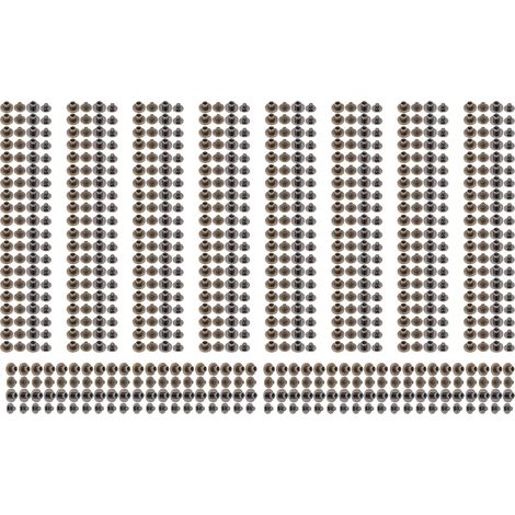 200 Rivets de reliure Chicago 0,4x0,2 pouces, laiton nickelé, couleurs bronze, argent et noir, pour sacs et reliure de livres (1/5)