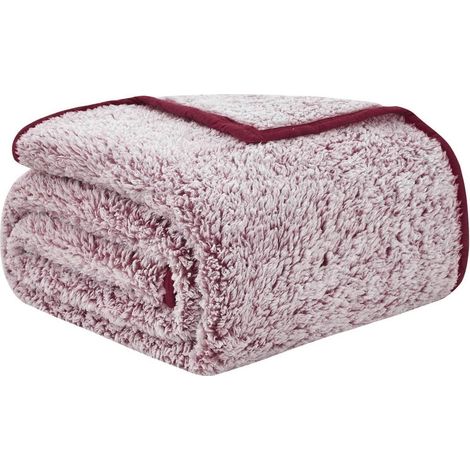 Kuscheldecke Sherpa Sofadecke Wendbar 150x200 Rot 150 x 200cm 07-rot (1/5)
