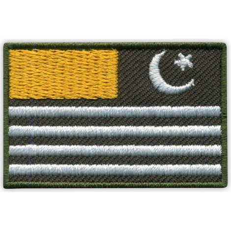 Flaggenaufnäher von Azad Jammu und Kaschmir – zum Aufnähen – gestickter Aufnäher/Abzeichen/Emblem