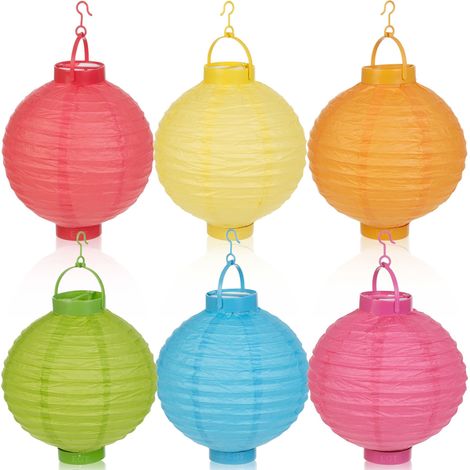 137148 Linterna cielo REDONDA apta para interiores exteriores (Pack de 5 piezas)