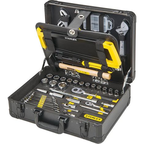 Valise de Maintenance STANLEY STMT98109-1 - 142 Pièces - 4 Volets accessibles - Regroupant l’essentiel de l’outillage