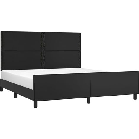 vidaXL Giroletto con Testiera Nero 180x200 cm in Similpelle (1/4)