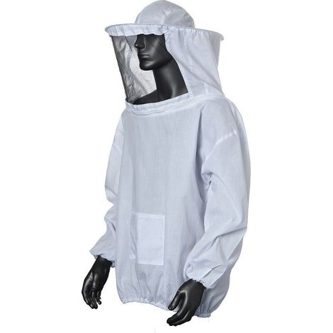 Combinaison d'apiculture professionnelle avec fermeture éclair, avec voile d'escrime,combinaison de protection contre les piqûres d'abeilles,équipement anti-guêpes,taille unique (1/5)