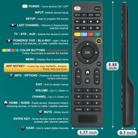 Télécommande-Universelle-TV pour Samsung, LG, Sony, Hisense, TCL, RCA, Toshiba, Panasonic, Sharp, Philips, Haier, Hitachi, JVC TV (1/3)