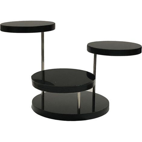 Présentoir Multicouche, Présentoir Rond à Bijoux, Aspect Décoratif à la Mode pour Biscuits pour Bagues (3 couches noir) (1/5)