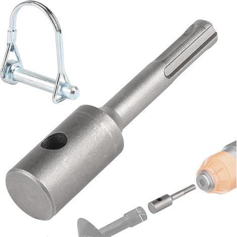 SDS-Plus-Adapter mit Stift für Erdbohrer ⌀40–150 mm, Akku-Erdbohrer, robust und langlebig (1/5)