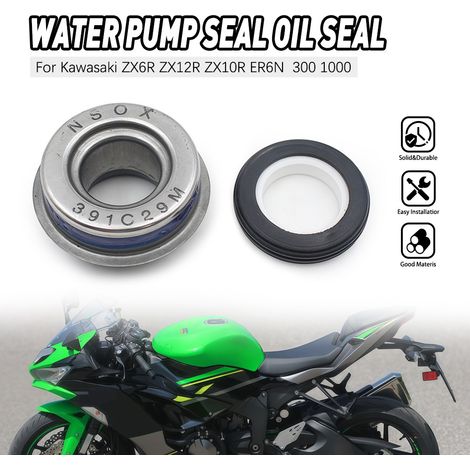 Applicable aux pompes à eau, joints d'étanchéité à l'eau et joints d'huile des modèles Kawasaki ZX6R/9R/10R/12R ZX636 Ninja BR250 Z250SL. (1/5)