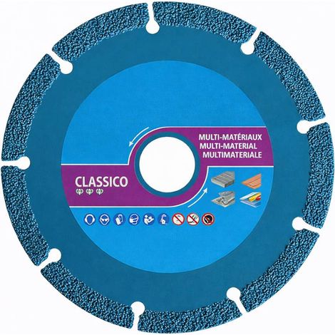 Disque Diamant Multi Usage D. 125 x Al. 22.23 x Ht. 9 x ép. 2.6 mm - Découpe Précise et Durable pour Tous Matériaux - Diamwood (1/2)