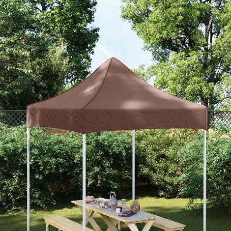 Toit de tente de réception 2x2 m Marron 270 g/m² (1/5)