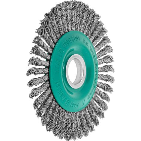 Lessmann Schmale Rundbürste gerade, INOX-Draht 0,50 mm, Bürsten-⌀xBohrungs-⌀ 125X22 mm (1/2)