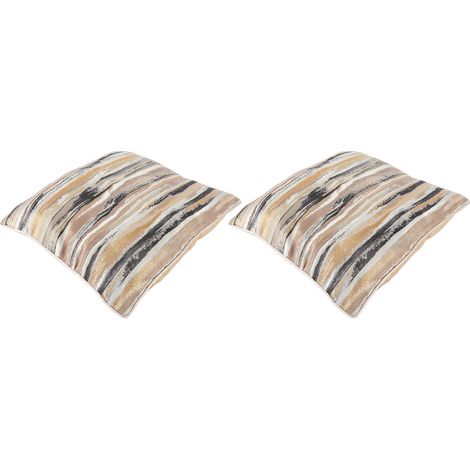 2er-Set Dekokissenbezüge aus Polyester, moderner Boho-Stil, Schwarz/Gold, 45,7 x 45,7 cm / 18 x 18 Zoll, für Sofa, Bett, Wohnzimmer (1/5)