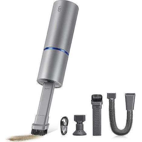 Mini aspirateur, souffleur d'air et pompe manuelle 3 en 1, petit aspirateur portatif sans fil, rechargeable par USB, idéal pour nettoyer bureau, clavier, tiroir et intérieur de voiture. (1/5)