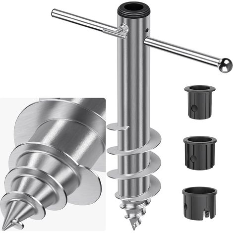 Ancre de Sable pour Parasol de Plage en Acier Robuste (3 Manchons, mâts 2,5–5,1 cm) – Piquet Coupe-Vent à Spirale soudée pour Une stabilité optimale (1/5)