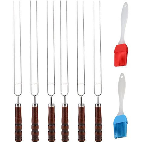 Fourchette de barbecue, brosse de cuisson antirouille, opération simple, finition soignée, nettoyage facile, performances stables, haute dureté pour le dîner (1/5)