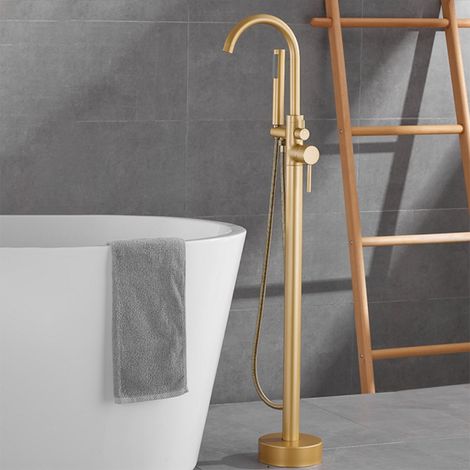 Robinet mitigeur de baignoire au sol bronze, Salidad (1/5)