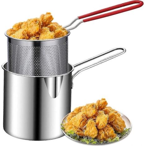 friteuses en acier inoxydable de 1200 ml avec panier (1/5)