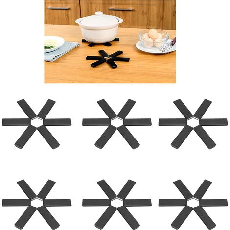 dessous de plat pliable, set de table, dessous de plat isolant en plastique, dessous de plat pour bols et assiettes, set de table, dessous de plat pliable, set de table (1/5)