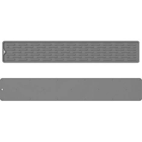 Tapis antidérapant en silicone long et étroit pour égouttage vaisselle planche à découper cuisine salle de bain 55 x 8,8 cm (1/4)