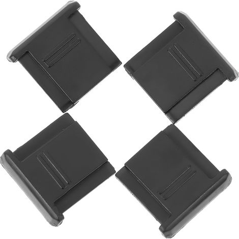 Lot de 4 Capuchons de Griffe Flash en Plastique Abs Noir pour Appareil Photo, Protection Solide et Compacte pour Sabot Chaud (1/5)