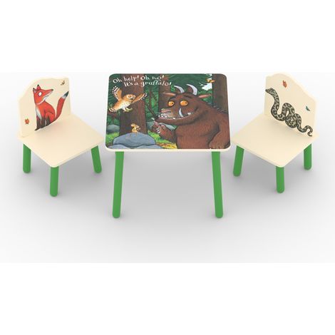 Gruffalo Table & 2 Chairs - MDF/Wood - L50 x W50 x H48.5 cm