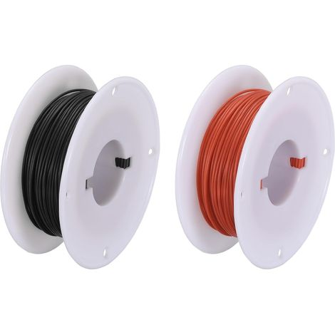 Câble électrique Sourcing Map 30AWG 0,05 mm² pour batterie, 30 m par rouleau, multibrins, en cuivre (1/5)