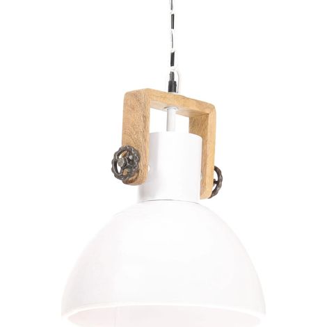 Lampe suspendue industrielle 25 W Blanc Rond 30 cm E27 CFW56343 (1/5)