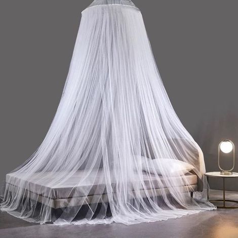Moustiquaire extra-large — Baldaquin en dôme à fixation au plafond, adapté aux lits doubles de 1,8 à 2 m : 60 × 250 × 1100 cm (1/5)