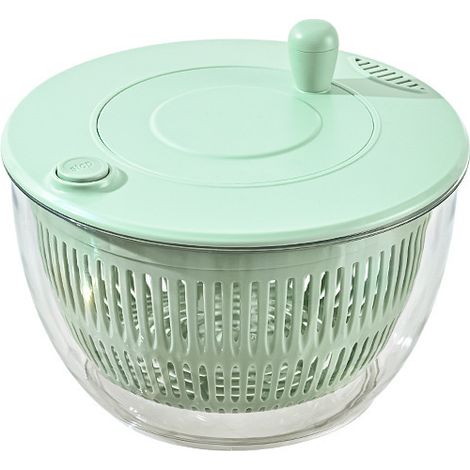 Deshidratador de verduras, utensilio de cocina multifuncional, diseño transparente, se puede utilizar para centrifugar, dimensiones: 23 x 14 cm.