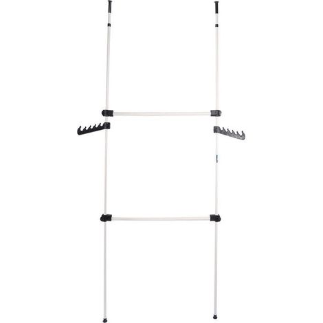 Telescopic Wardrobe System, Telescopic Clothes Rail, Clothes Rack, Telescopic Clothing System, Adjustable Height 281-329cm, Adjustable Width 80-139cm